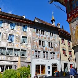 Historic market square in Stein am Rhein