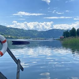 View of Lake Ossiach in Carinthia from the jetty