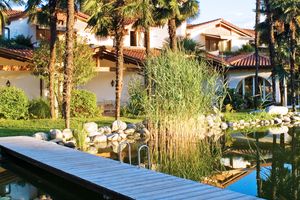 Hotel garden pond