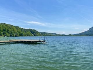 Jetty on Lake Keutschach in Carinthia