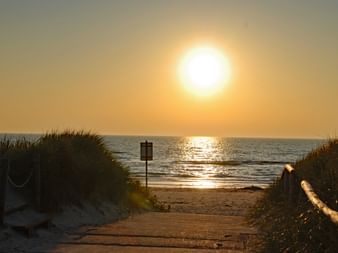 Sunset at a beach of the Baltic Sea