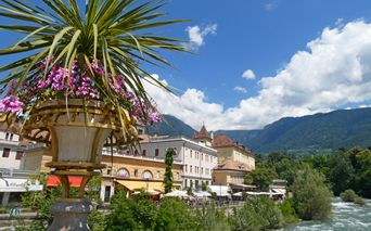 Houses on the Adige in Merano