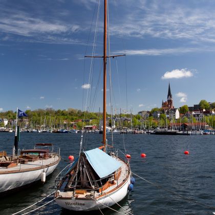 Boat mooring in Lübeck
