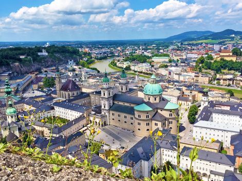 View of the old town of Salzburg