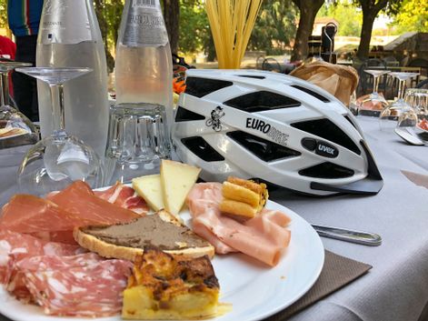 Bike break with antipasti